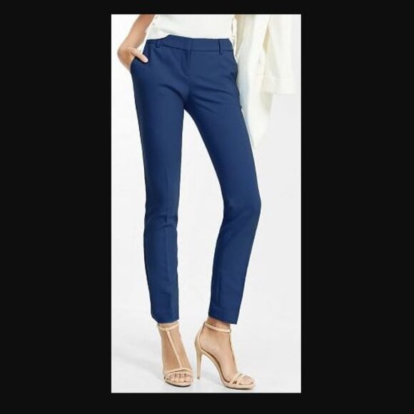 Express Columnist Ankle Mid Rise Size 00 Regular White Stretch Pants - Picture 8 of 8